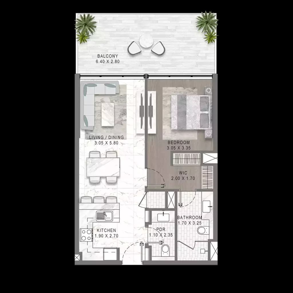 1 Bed