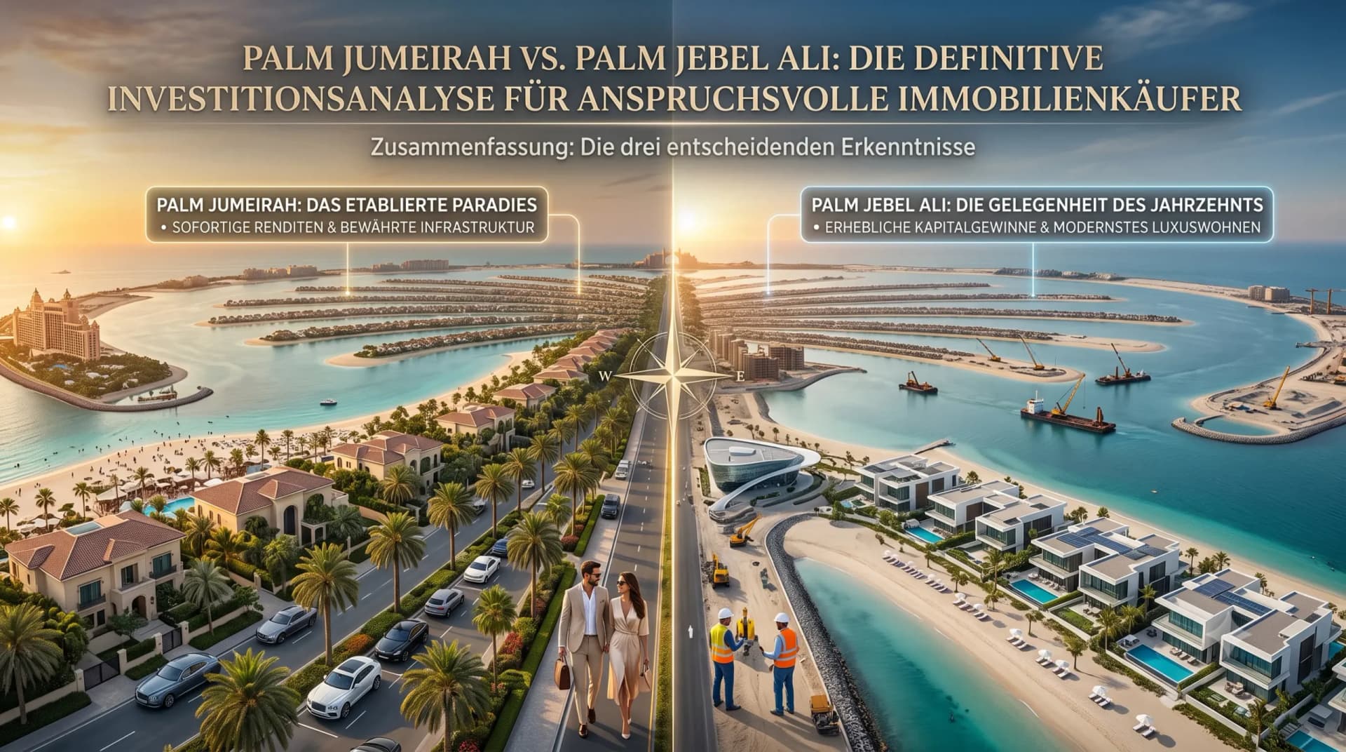 Palm Jumeirah vs. Palm Jebel Ali: Welche Palmeninsel ist die bessere Langzeit-Investition? | Ultimativer Ratgeber 2026
